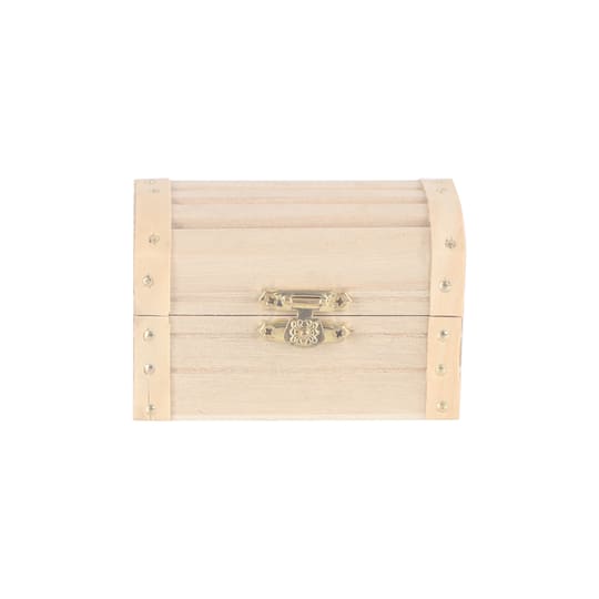 12 Pack: 3.5" Wood Treasure Chest by Make Market®